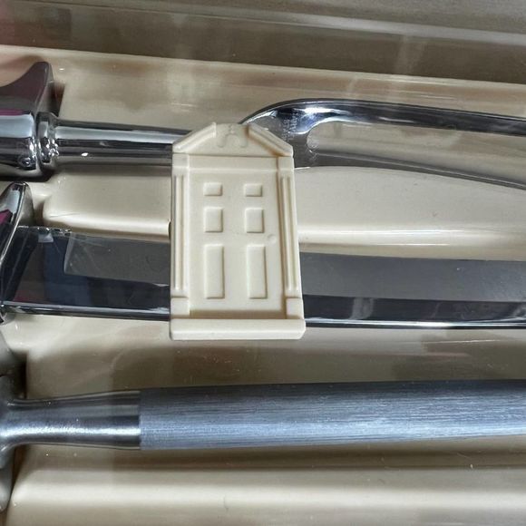 Vintage Carving set Carvel Hall by Bridell USA 3 Piece Cutlery Set - Picture 6 of 12